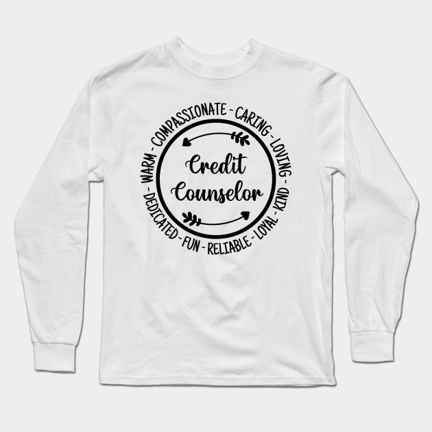 Credit Counselor Guidance Counseling Gift Long Sleeve T-Shirt by HeroGifts